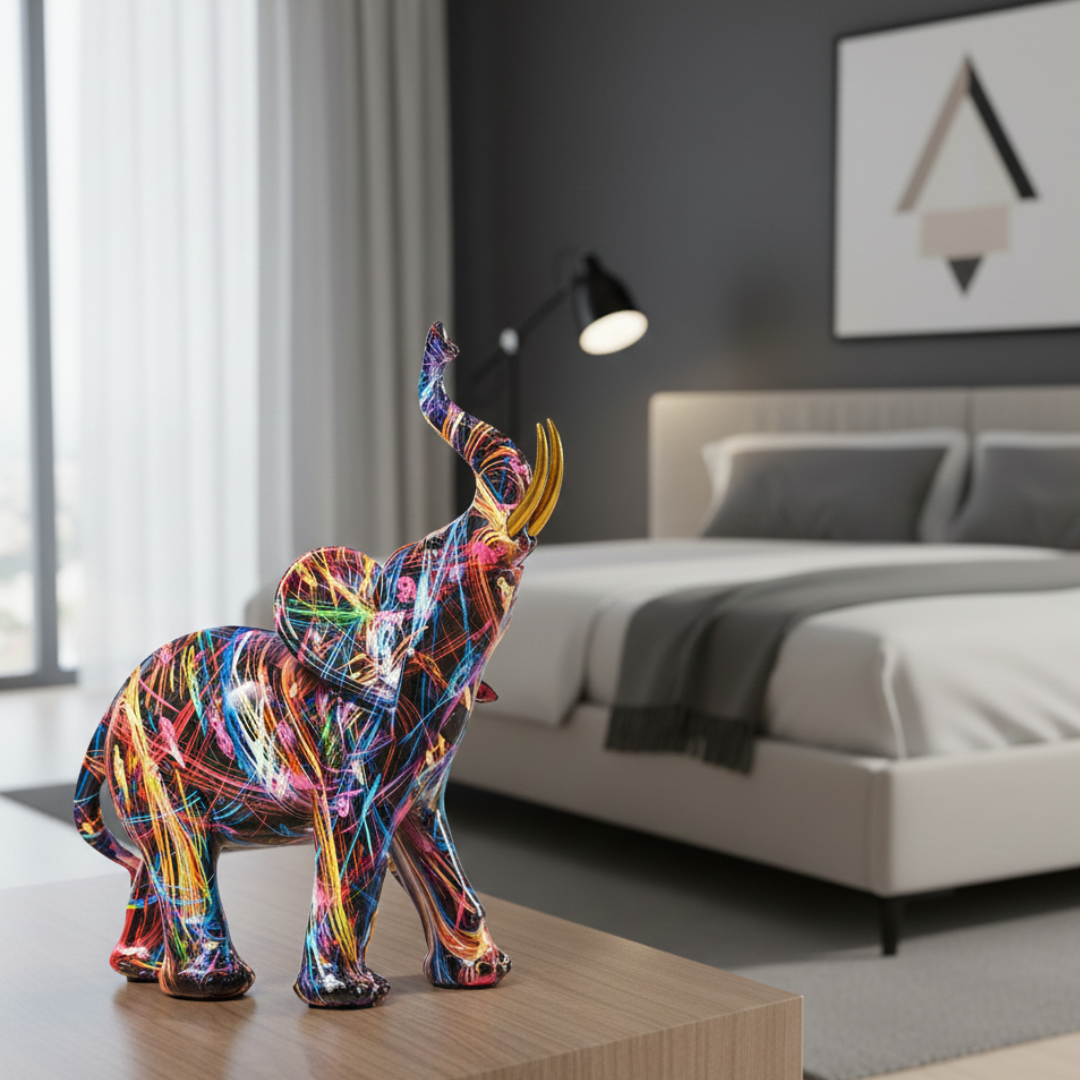 Colorful Elephant Art Sculpture
