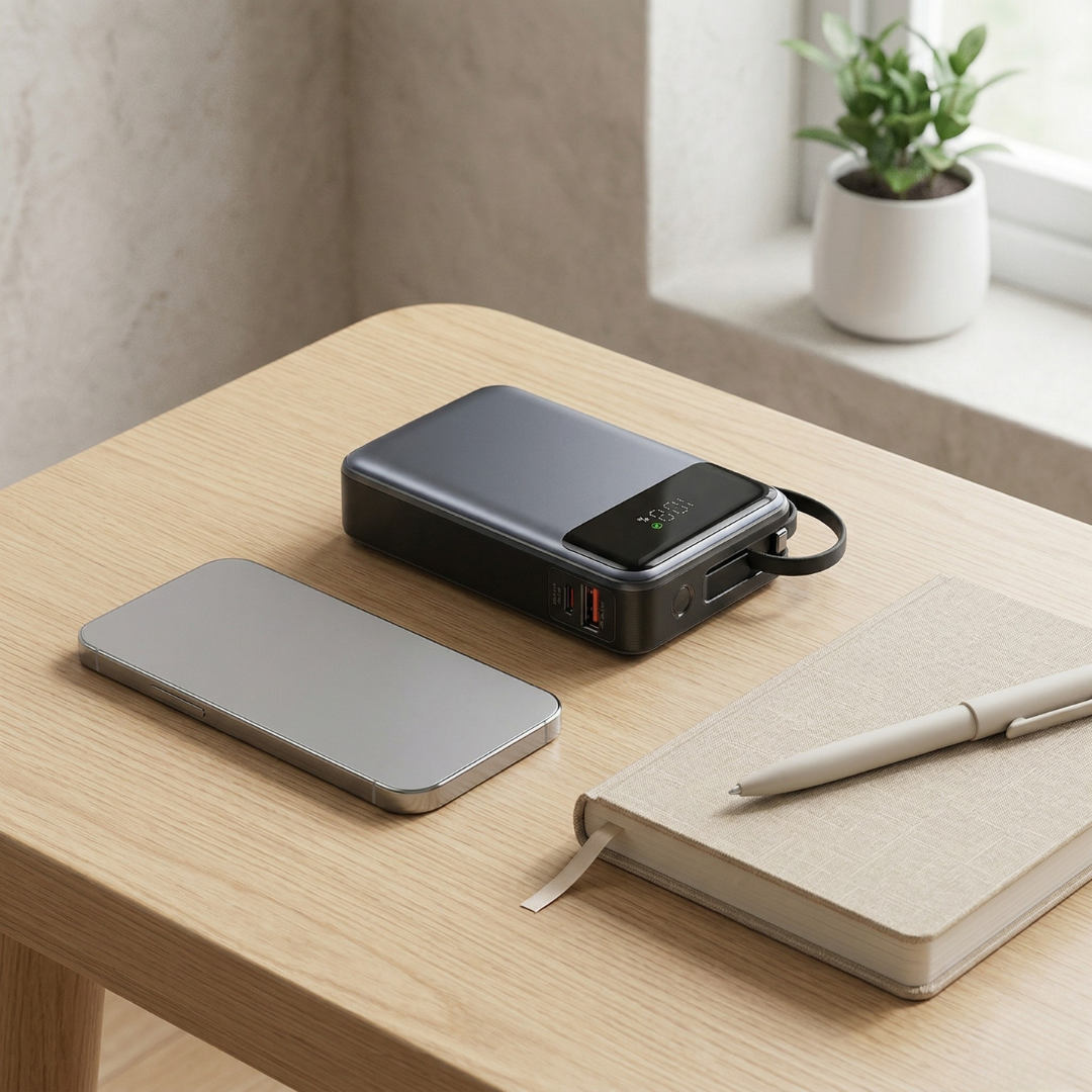 Power Bank with Built-in Cable