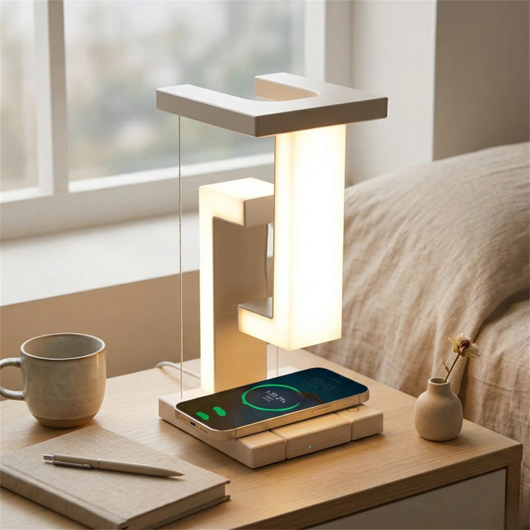 Floating Desk Lamp with Wireless Charging