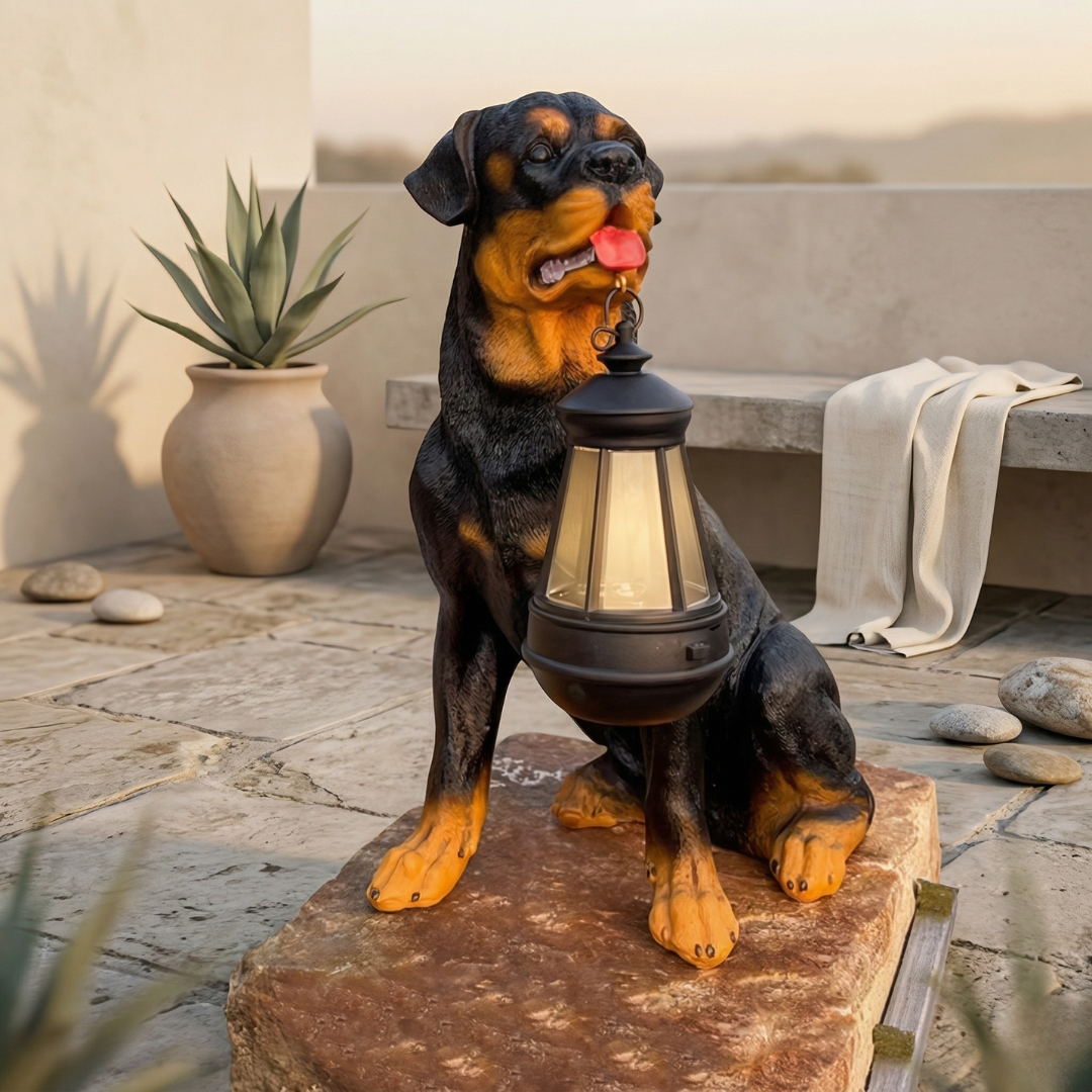 Solar Puppy Garden Ornament