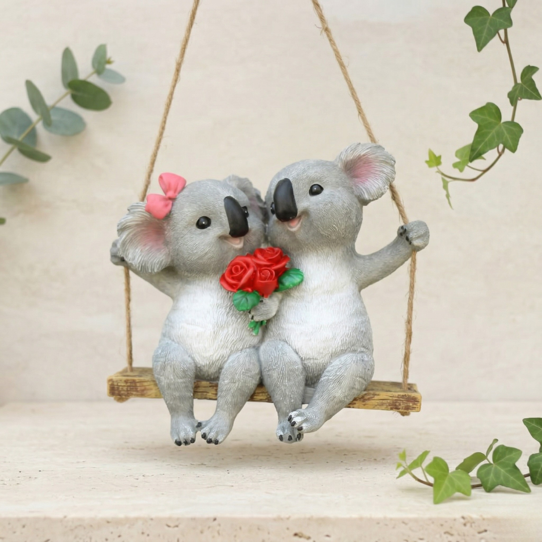 Koala Garden Swing Figurine