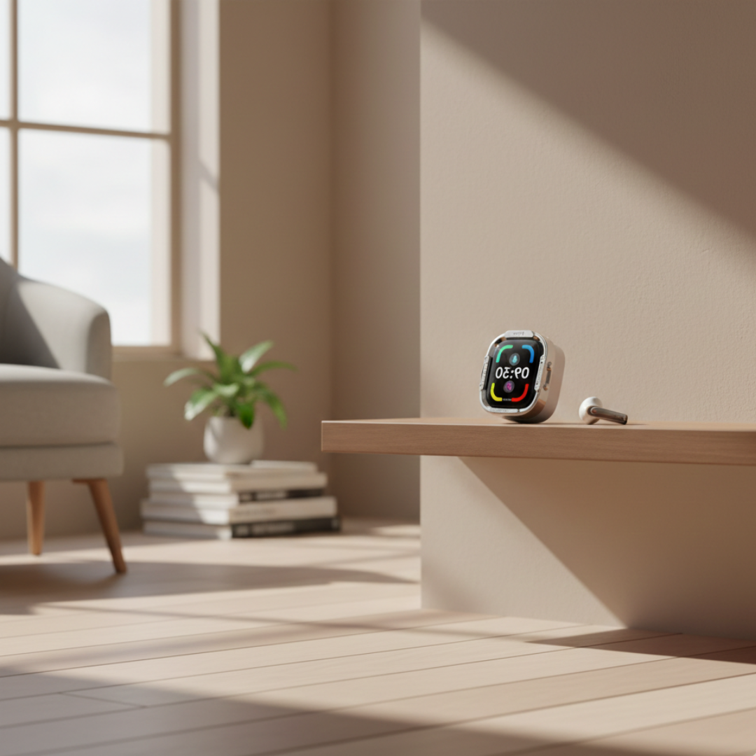 Wireless Earbuds with Touchscreen Case