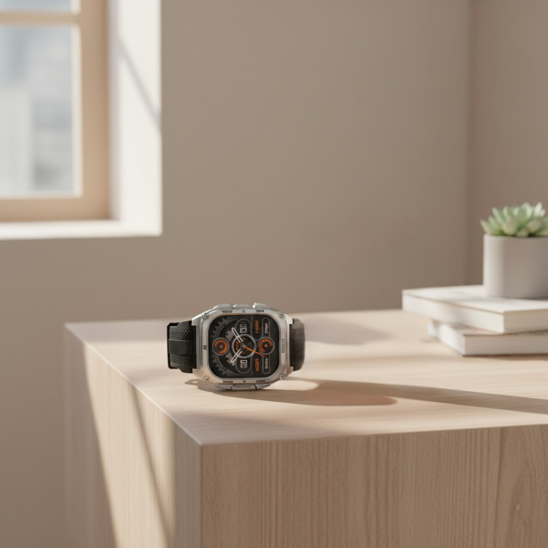 Military GPS Smartwatch – Rugged Outdoor Watch with AMOLED Display