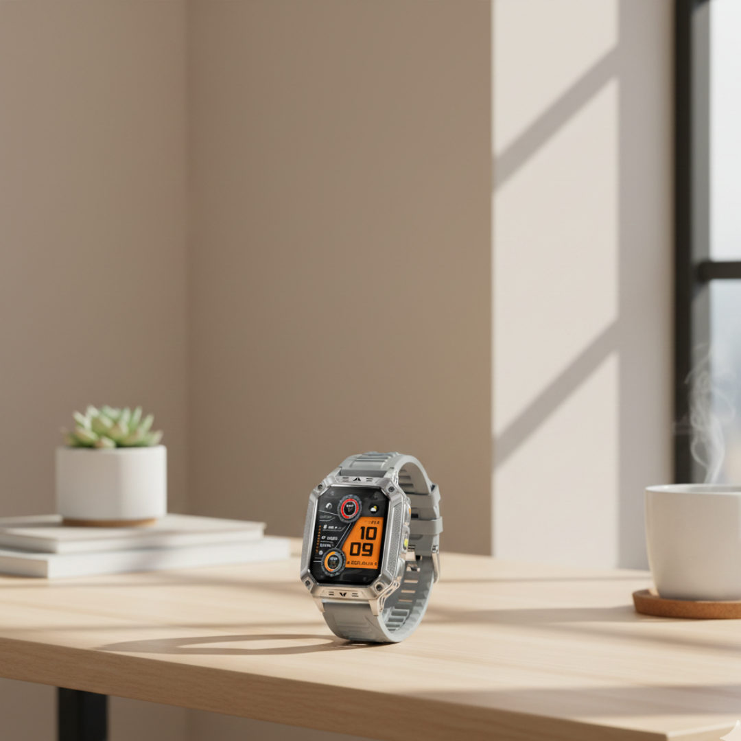 Outdoor Fitness Smartwatch with AMOLED Display – Waterproof Activity Tracker