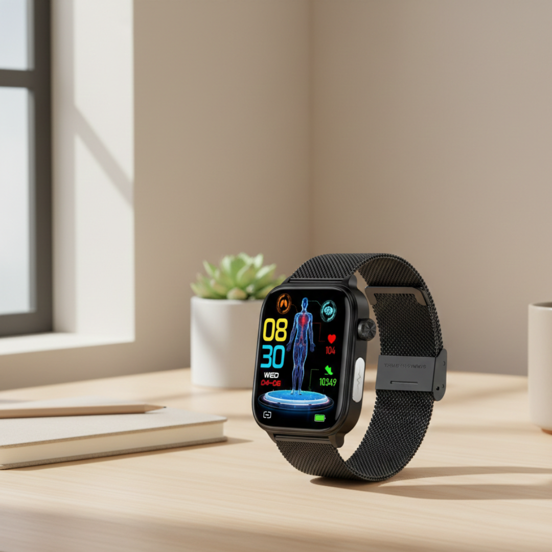 Smartwatch with AMOLED Display and Bluetooth Calling – Waterproof Everyday Smart Watch