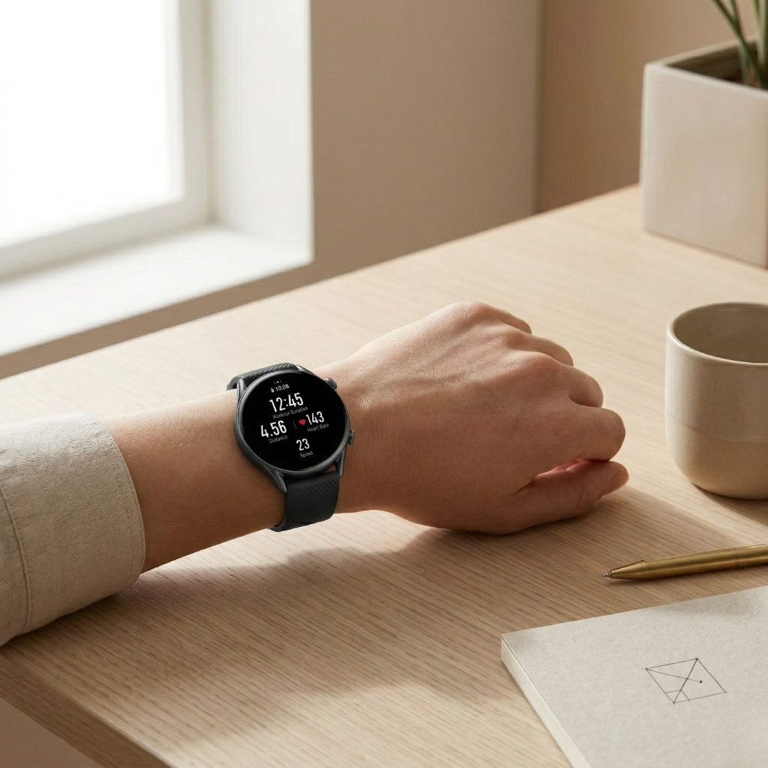 Fitness Smartwatch with AMOLED Display – Activity Tracker & Bluetooth Watch
