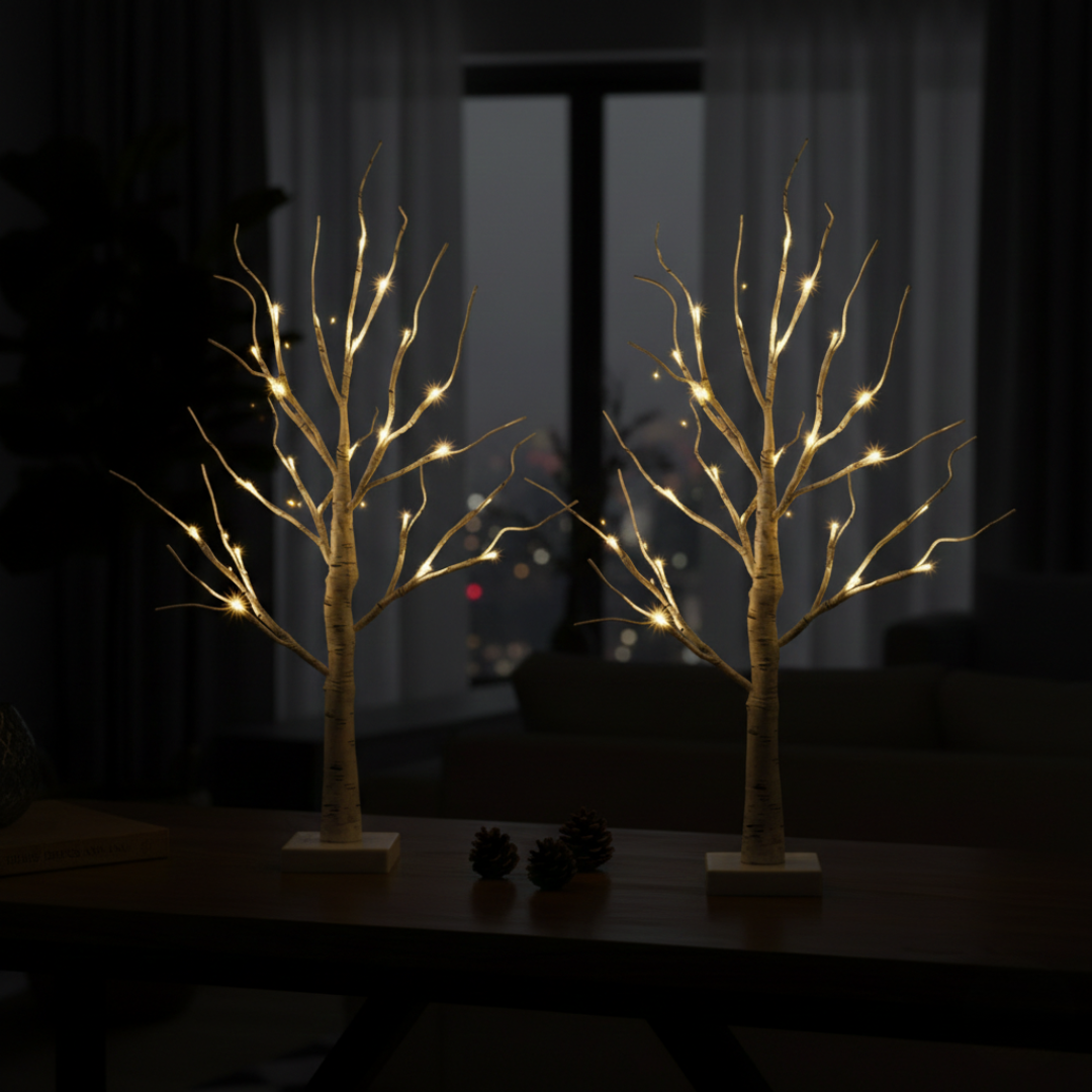 LED Birch Tree Light Decor