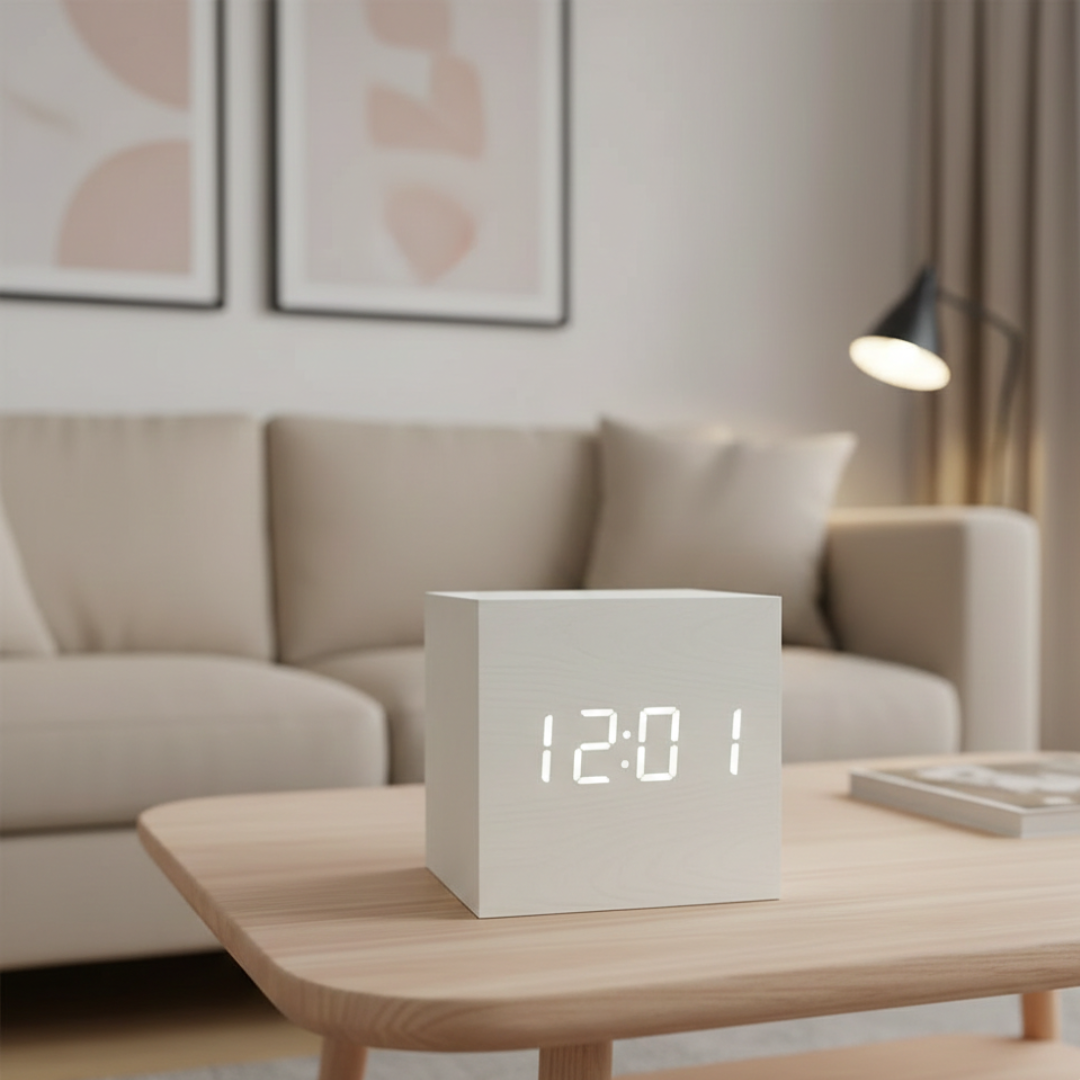 Cube LED Alarm Clock