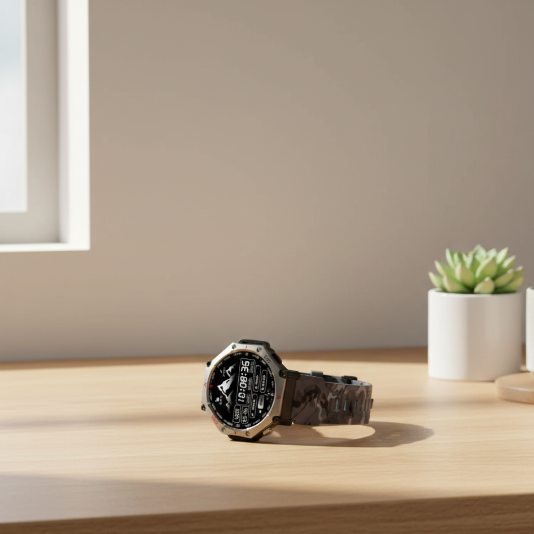 AMOLED GPS Smartwatch – Waterproof Outdoor Watch with Compass & Altimeter