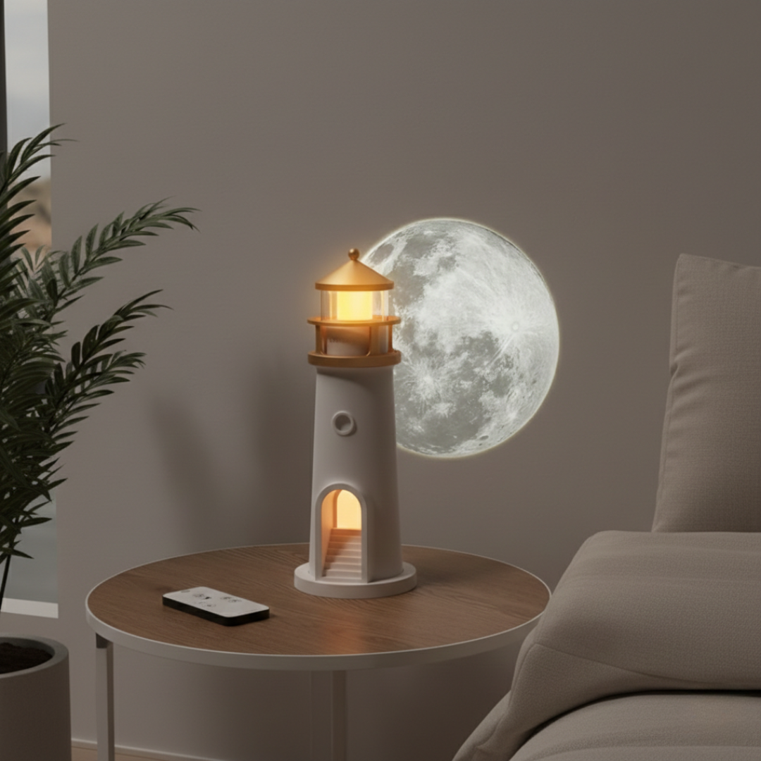Projection Night Light with Bluetooth Speaker – LED Ambient Lamp for Bedroom, Relaxation & Sleep