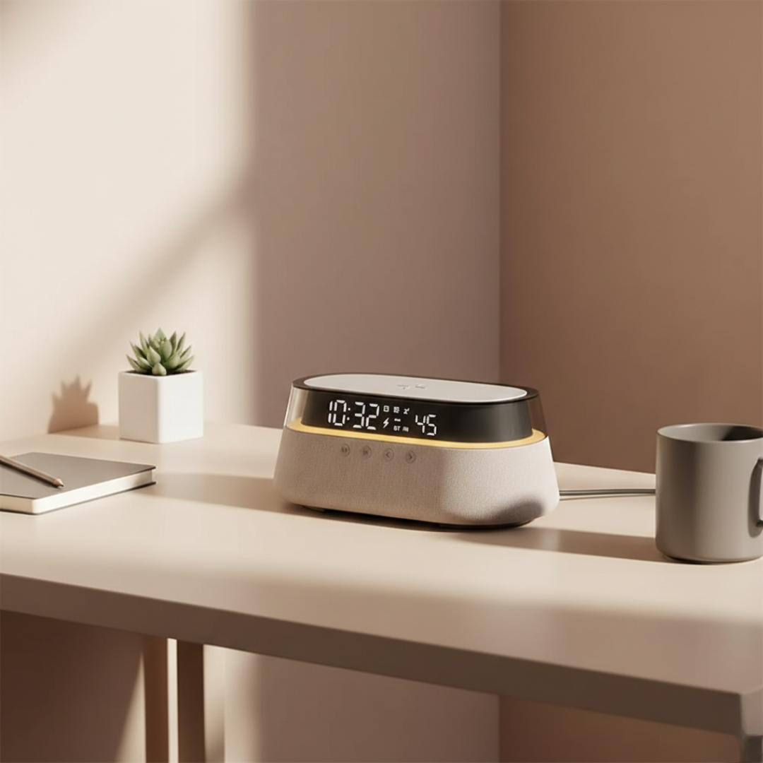 Smart Alarm Clock with Bluetooth Speaker