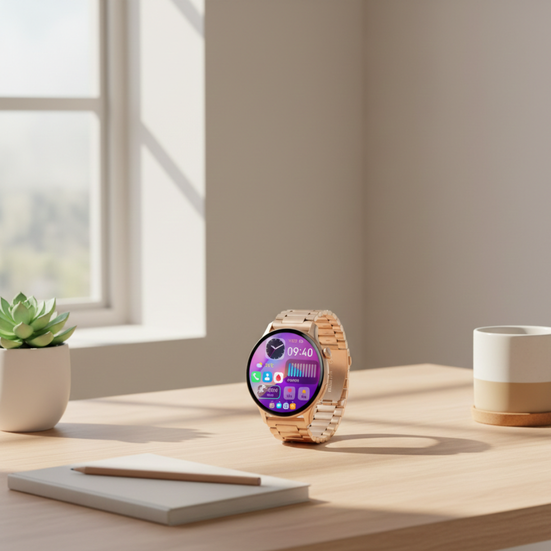 Women’s AMOLED Smartwatch – Stylish Waterproof Smart Watch with Bluetooth Calling