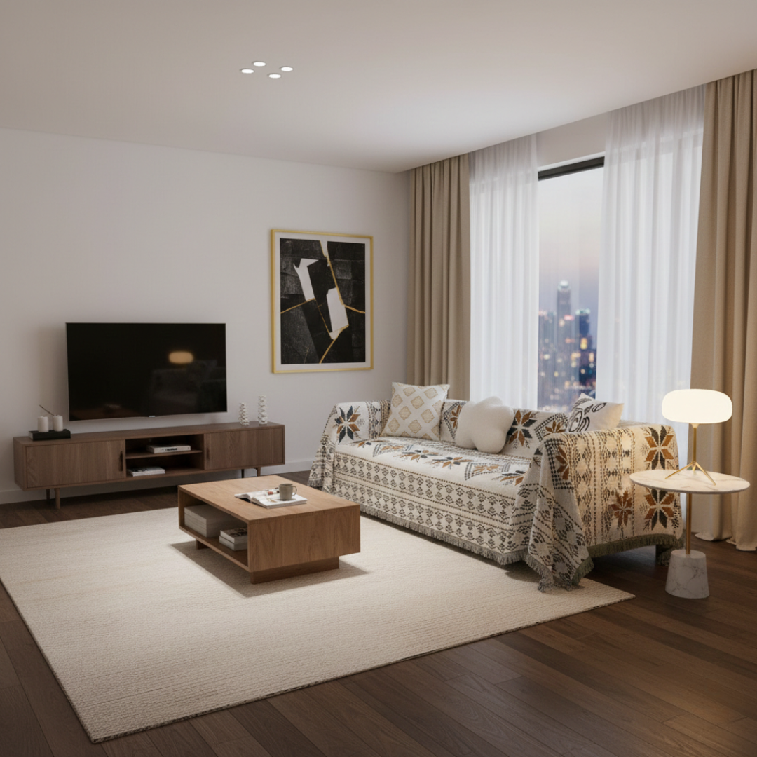 Boho Woven Couch Cover