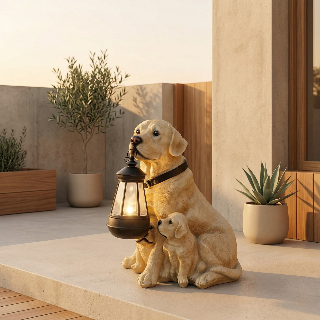 Solar Puppy Garden Ornament