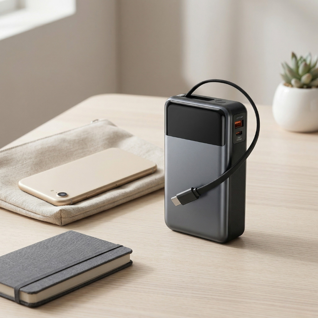 Power Bank with Built-in Cable