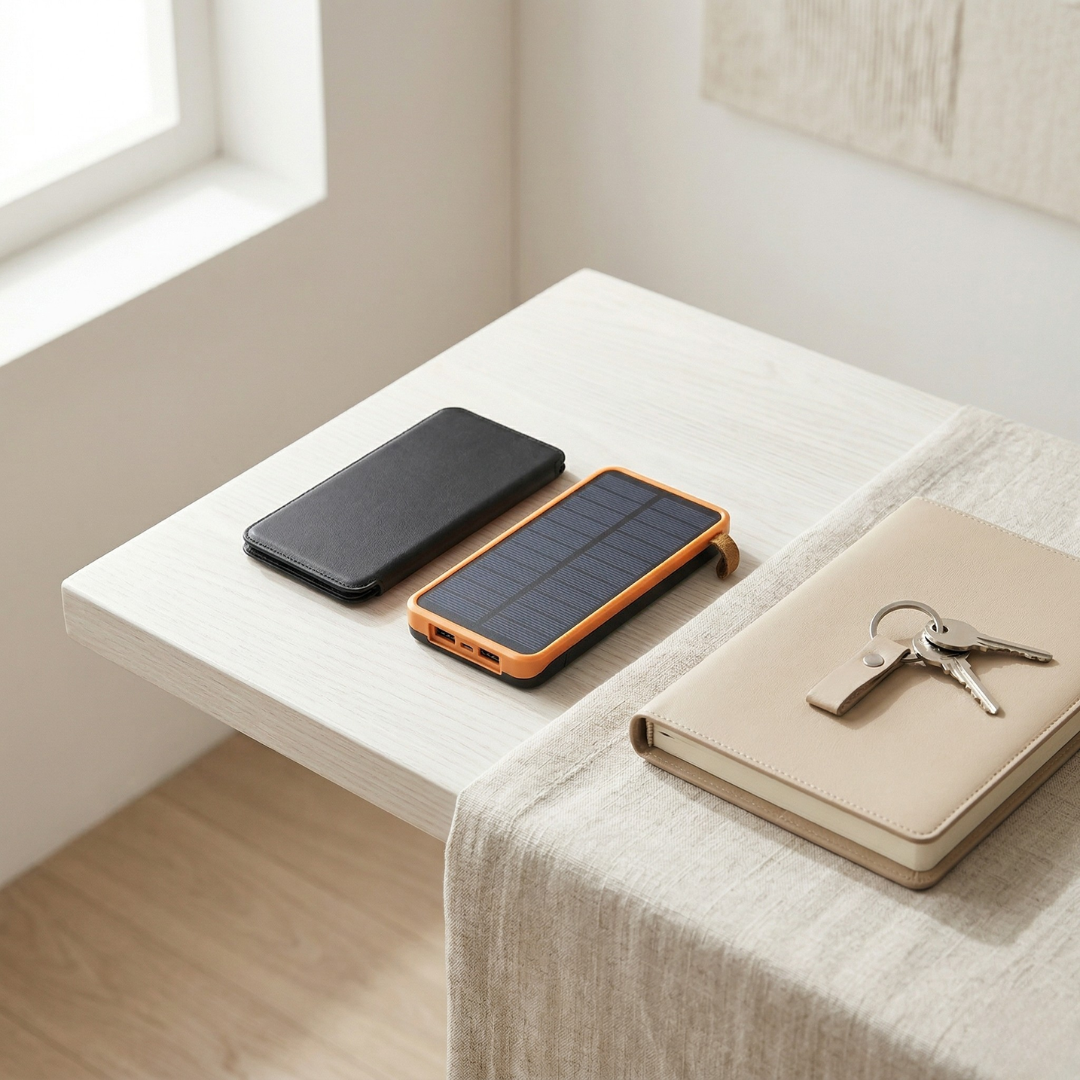 Solar Power Bank with Flashlight