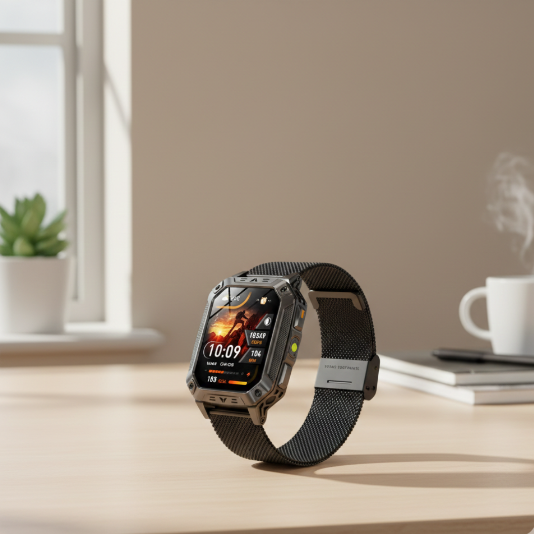 Outdoor Fitness Smartwatch with AMOLED Display – Waterproof Activity Tracker
