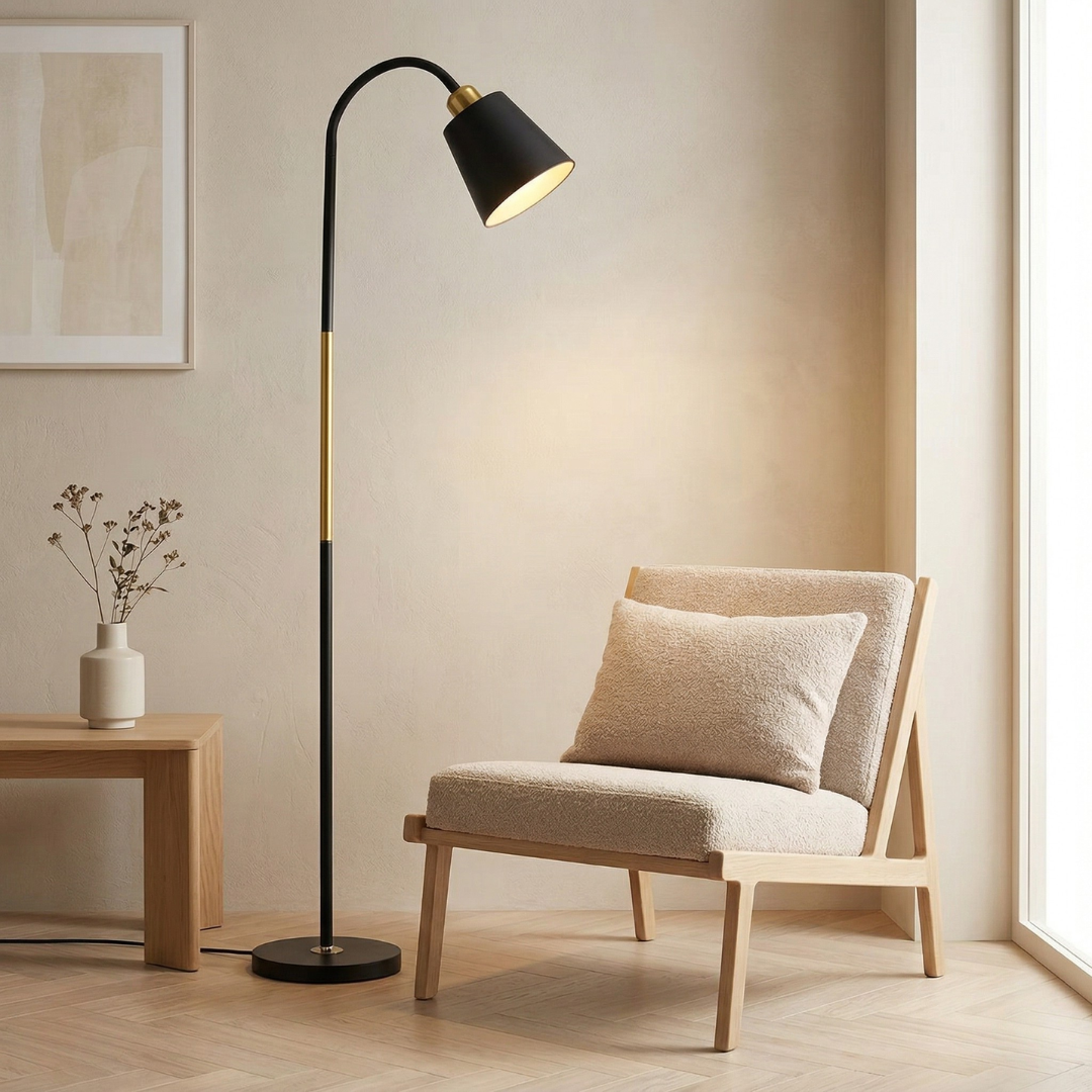LED Floor Lamp with Adjustable Head