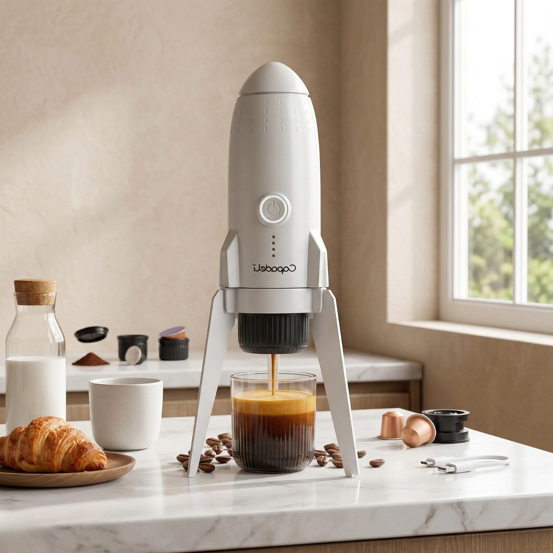Portable Espresso Machine with Self-Heating
