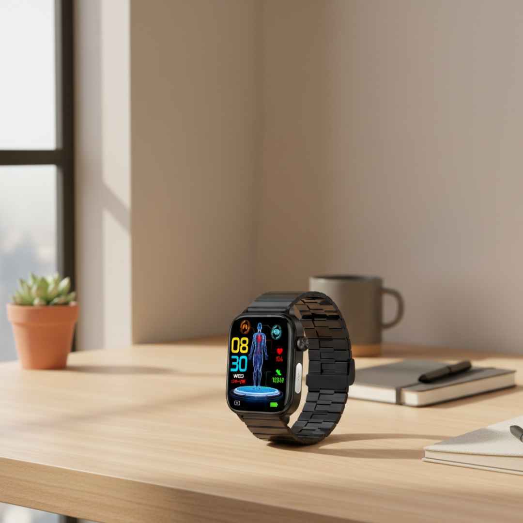 Smartwatch with AMOLED Display and Bluetooth Calling – Waterproof Everyday Smart Watch
