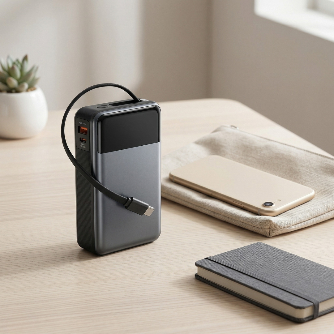 Power Bank with Built-in Cable