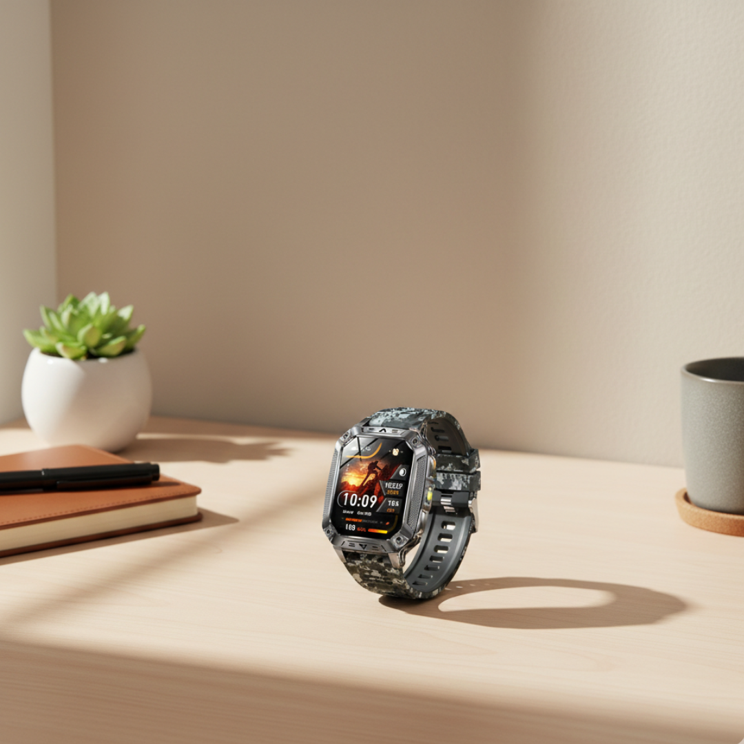 Outdoor Fitness Smartwatch with AMOLED Display – Waterproof Activity Tracker