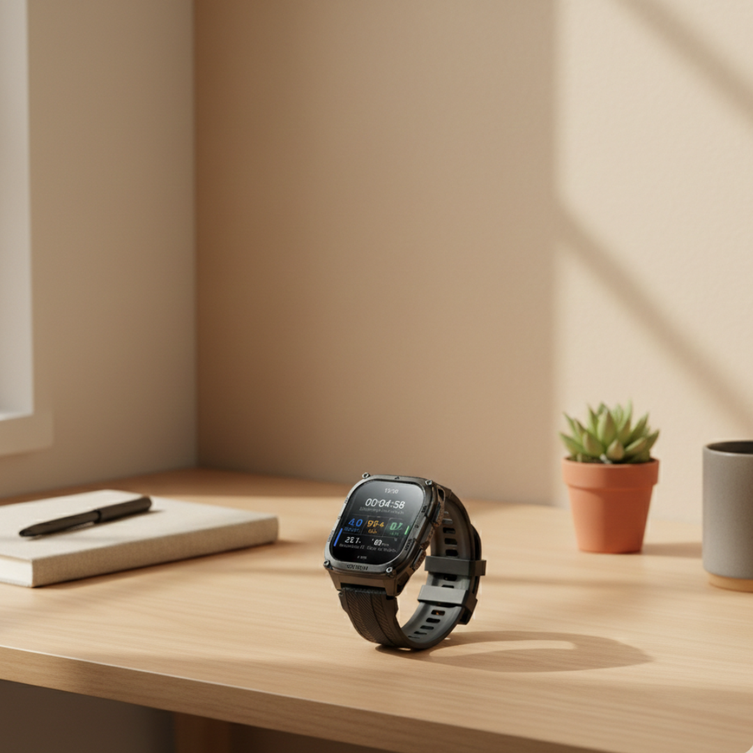 Military GPS Smartwatch – Rugged Outdoor Watch with AMOLED Display