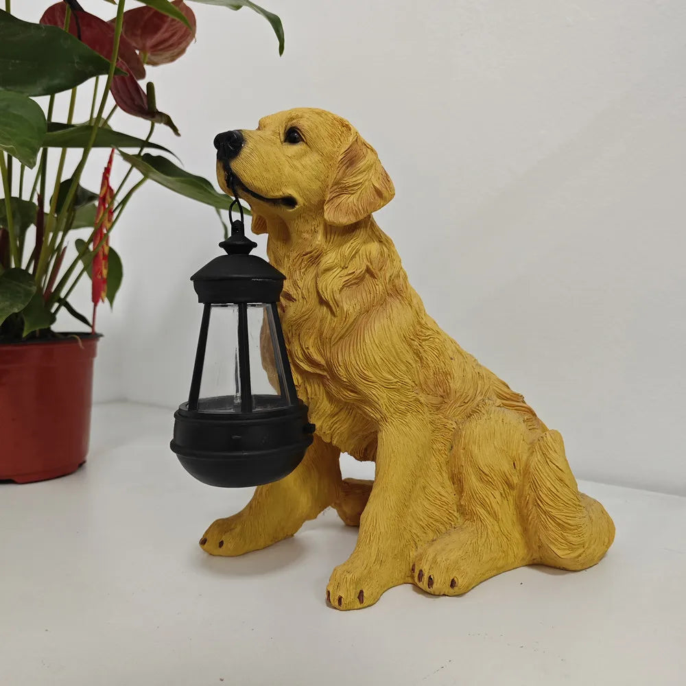 Solar Puppy Garden Ornament