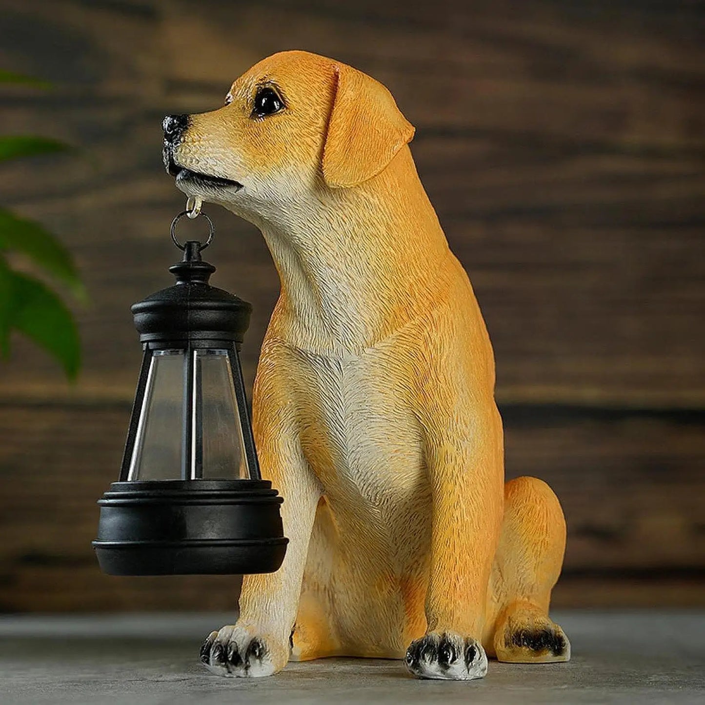 Solar Dog Garden Statue