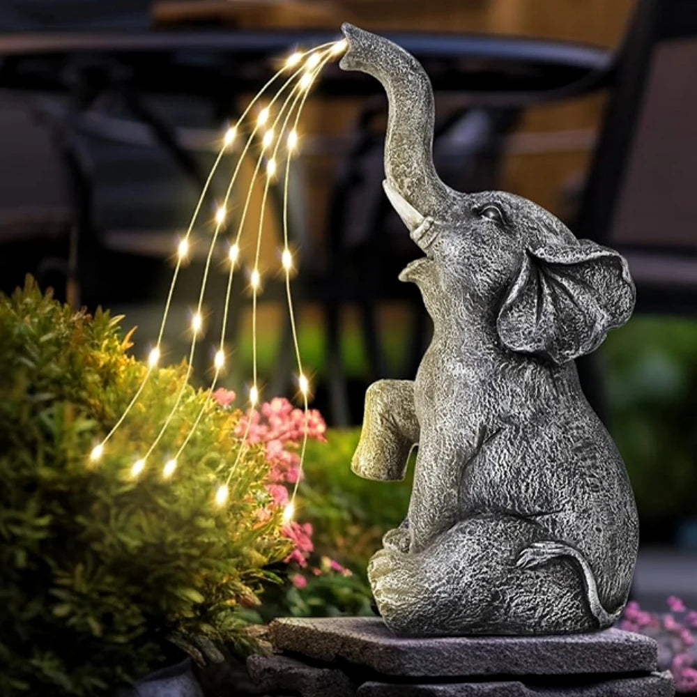 Solar Elephant Garden Ornament