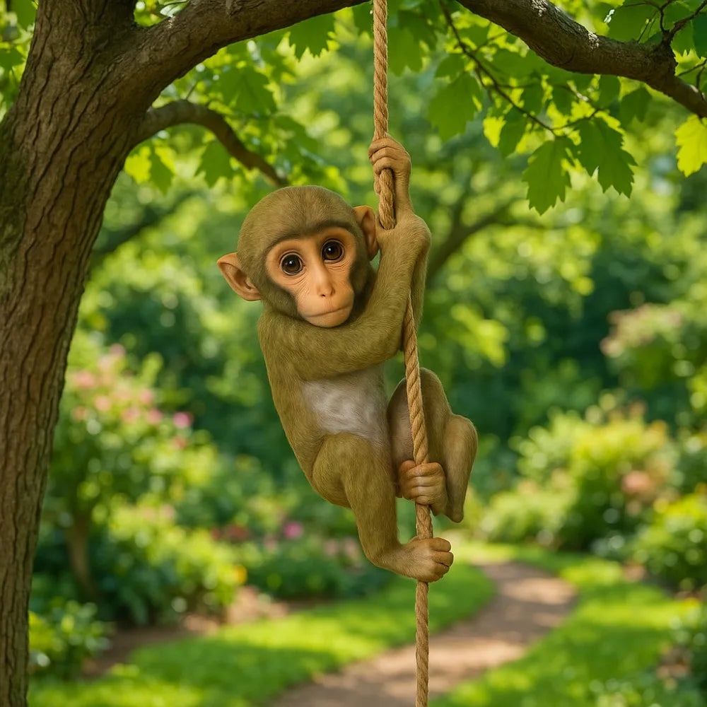 Climbing Monkey Garden Statue
