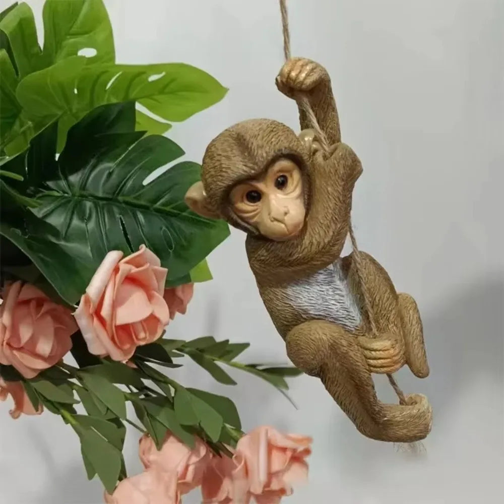 Climbing Monkey Garden Statue