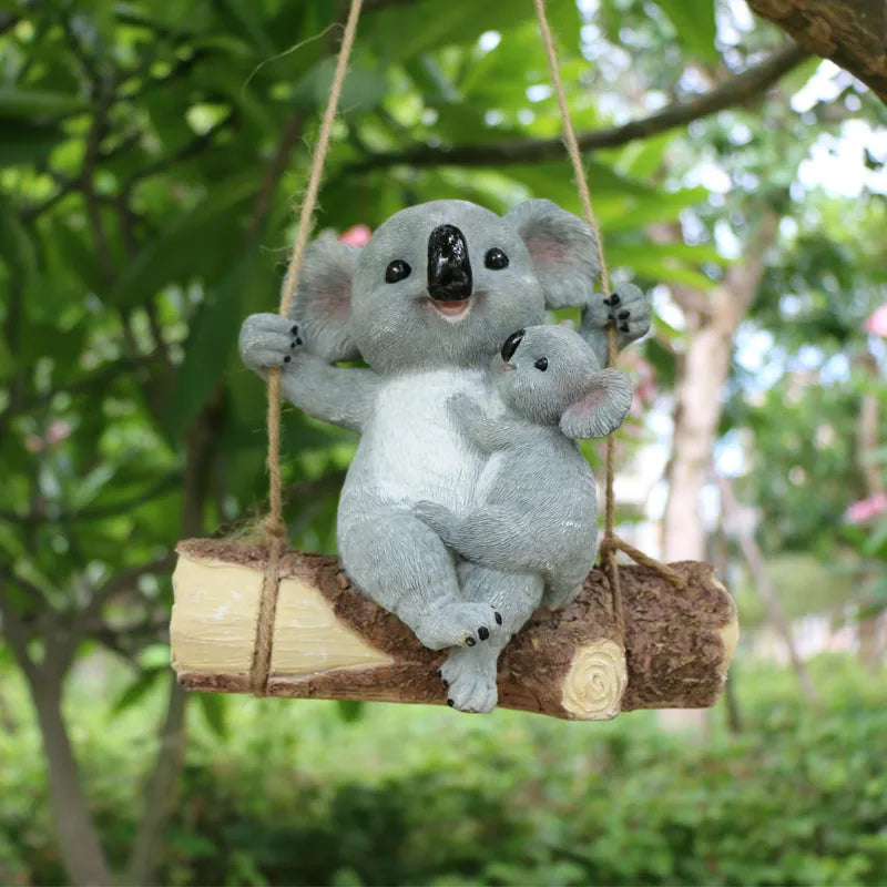 Koala Garden Swing Figurine