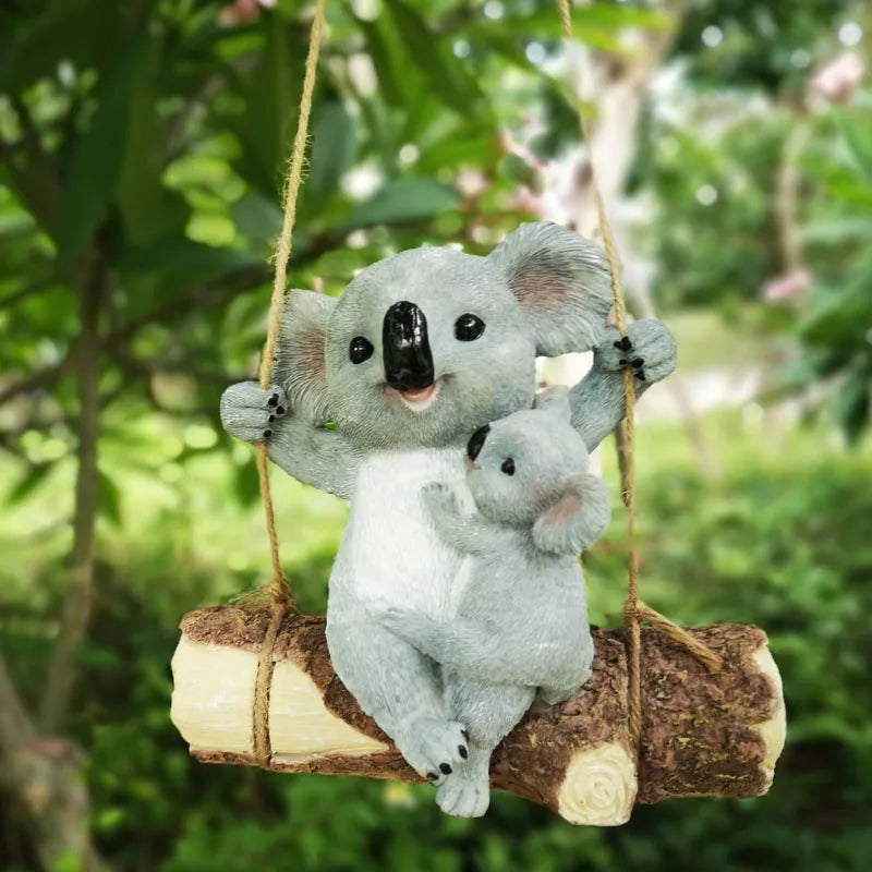 Koala Garden Swing Figurine